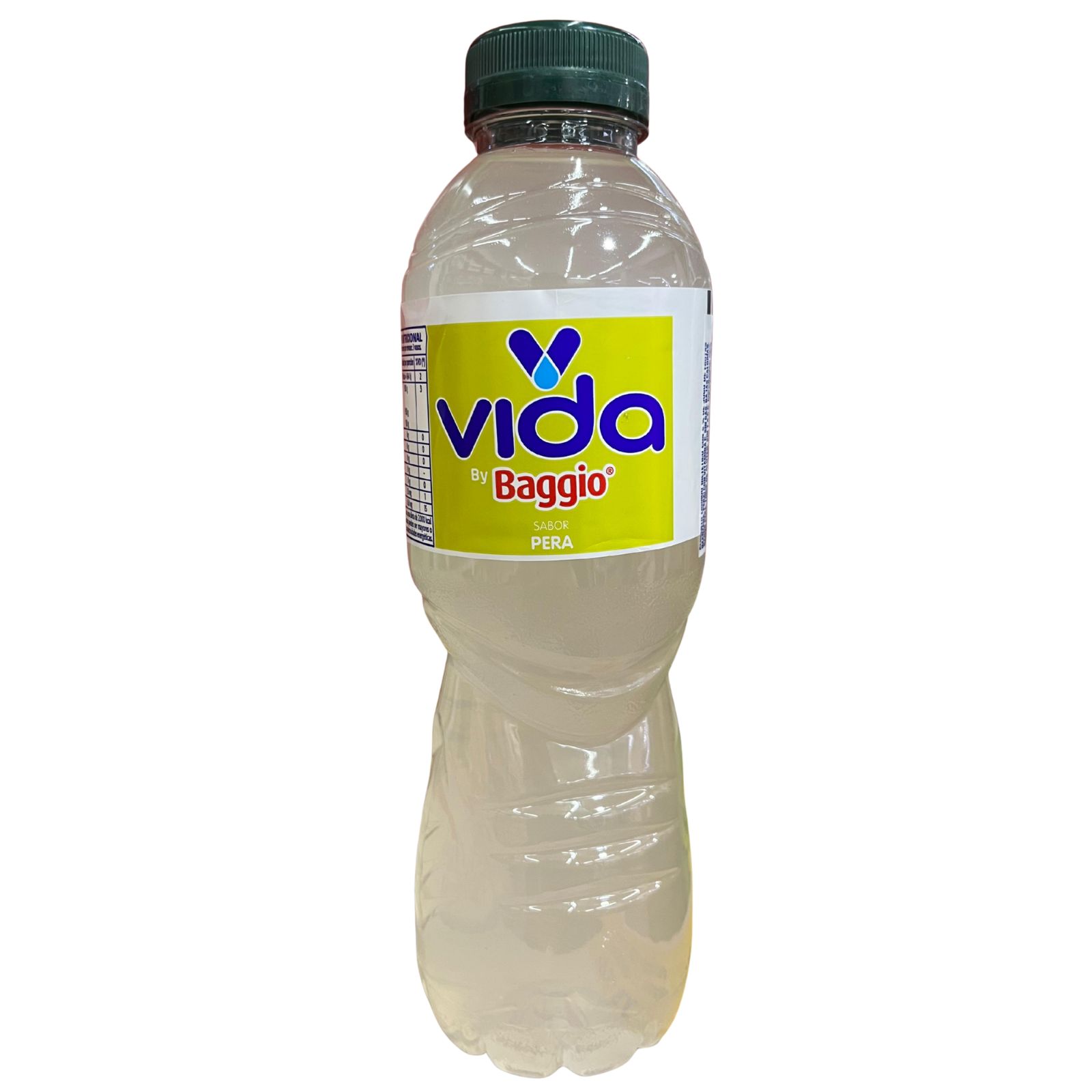 Agua Saborizada Baggio Vida Pera Boca Ancha por 600 mililitros