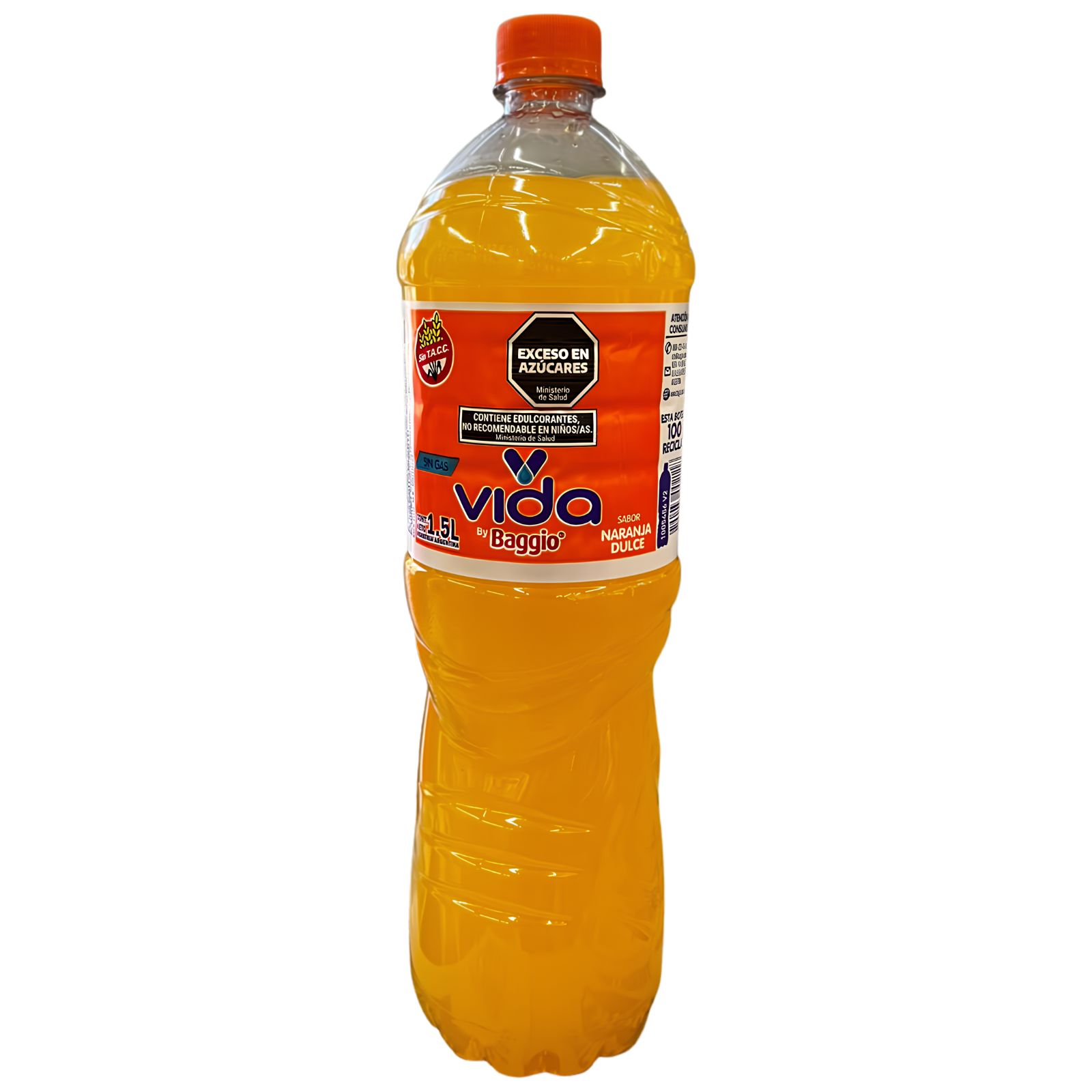 Agua Vida Baggio Naranja por 1,5 litros