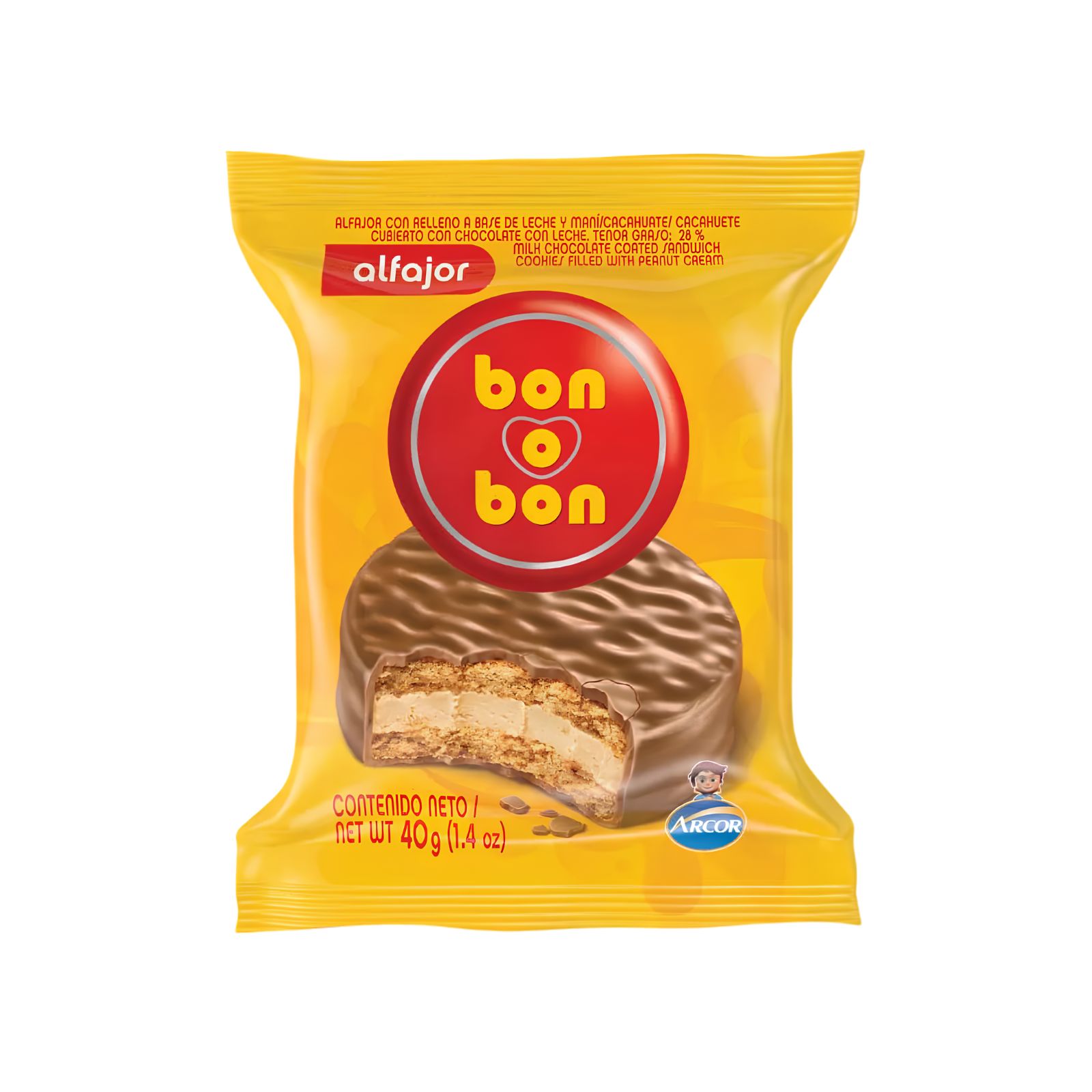 Alfajor Bon o Bon Negro por 40 gramos
