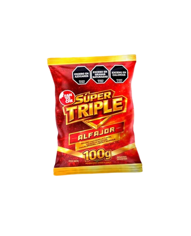 Alfajor Fantoche Súper Triple por 100 gramos