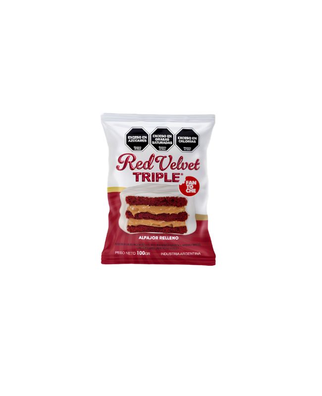 Alfajor Fantoche Triple Red Velvet por 100 gramos