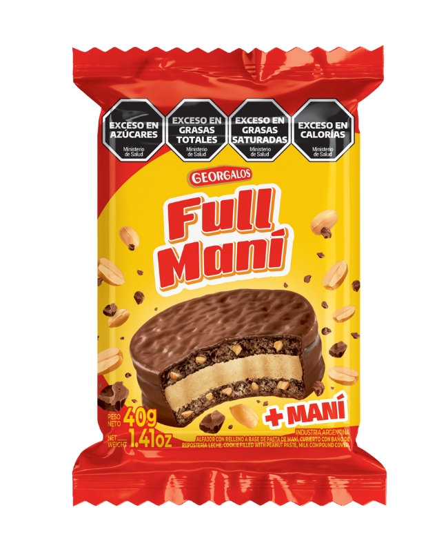 Alfajor Full Maní con Pasta de Maní por 40 gramos