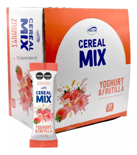 Barrita de Cereal Mix Yoghurt Frutilla por 20 unidades de 26 gramos