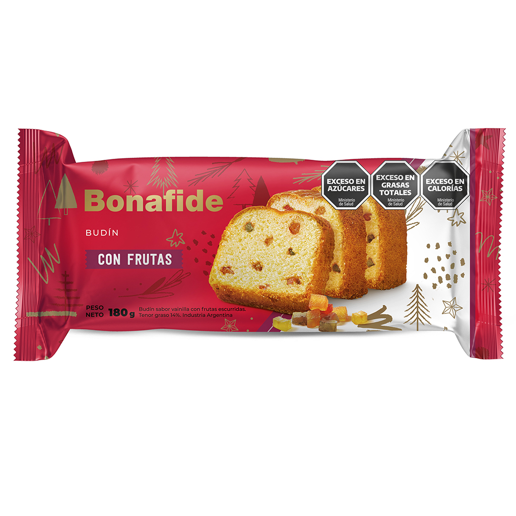 Budín Bonafide con Frutas por 180 gramos