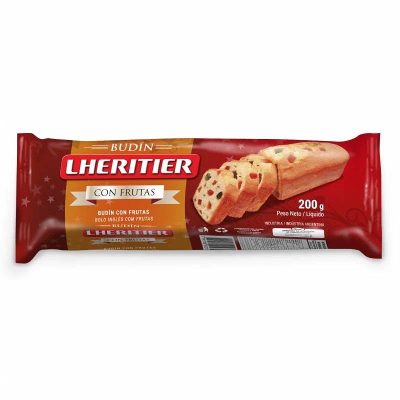Budín Lheritier con Frutas por 200 gramos