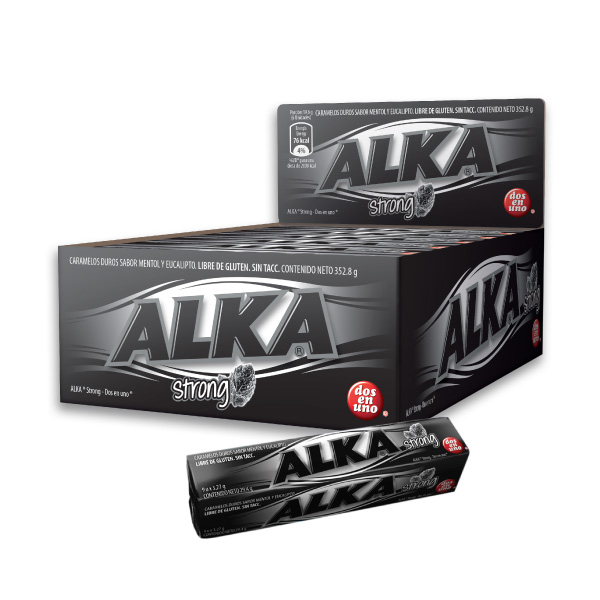 Caramelos Alka Strong por 12 unidades de 29,4 gramos