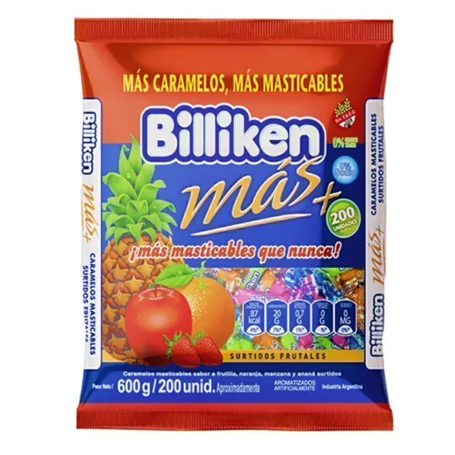 Caramelos Billiken Frutales por 600 gramos