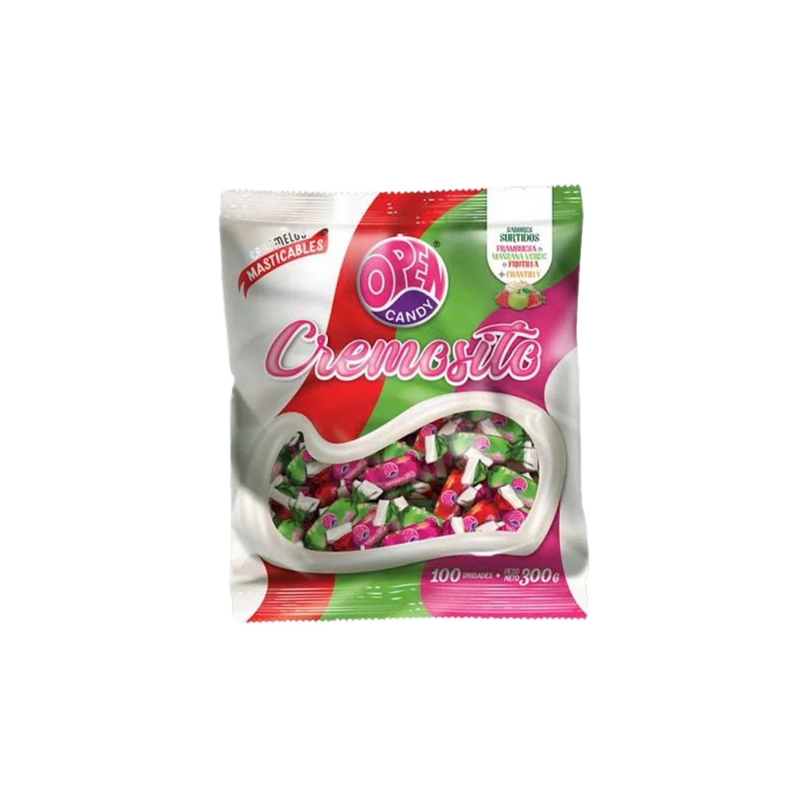 Caramelos Masticables Cremosos de Frutas por 100 unidades