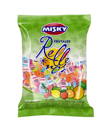 Caramelos Misky Rellenos de Fruta por 810 gramos