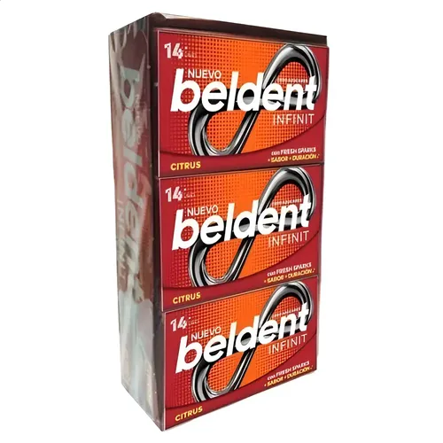 Chicles Beldent Citrus por 12 unidades de 26,6 gramos