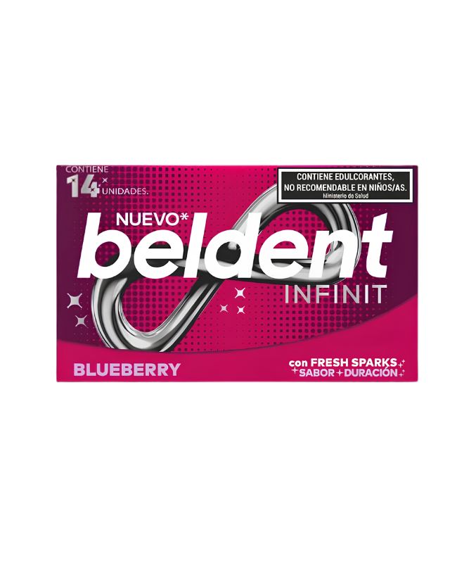 Chicles Beldent Infinit 14 Blueberry por 26,6 gramos