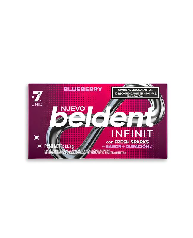 Chicles Beldent Infinit 7 Blueberry por 13,3 gramos