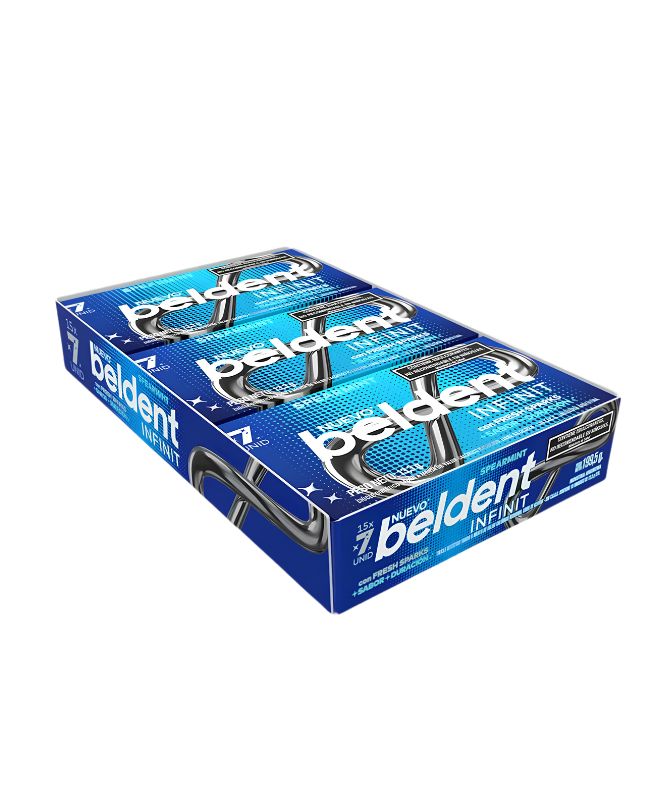 Chicles Beldent Infinit 7 Spearmint por 15 unidades de 13,3 gramos
