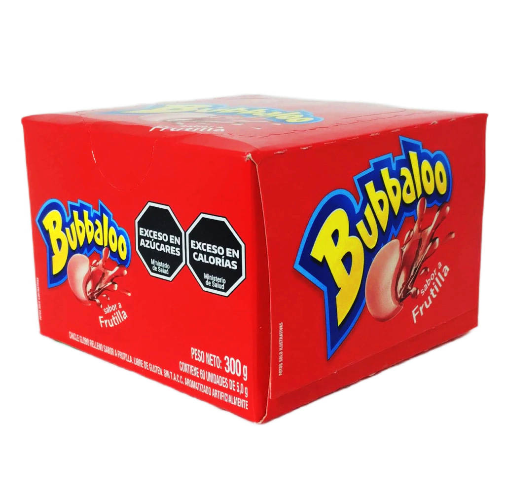 Chicles Bubbaloo Frutilla por 60 unidades de 5 gramos