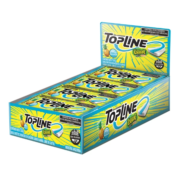 Chicles Top Line Extreme Ananá por 20 unidades de 6,7 gramos