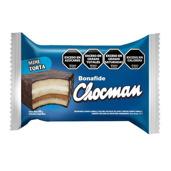 Chocman Minitorta Semiamargo por 68 gramos