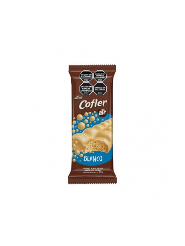 Chocolate Cofler Air Blanco y Leche por 55 gramos