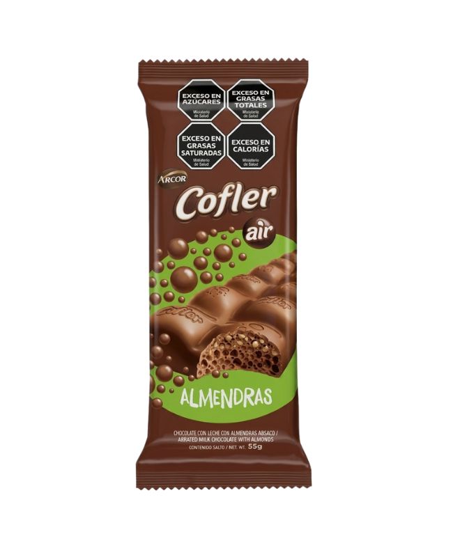 Chocolate Cofler Aireado con Almendras por 55 gramos