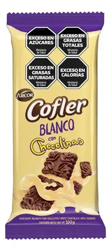Chocolate Cofler Blanco con Cookies por 55 gramos