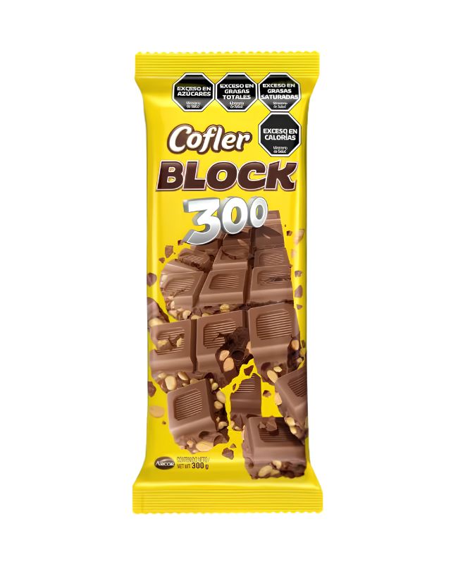 Chocolate Cofler Block con Leche y Maní por 300 gramos