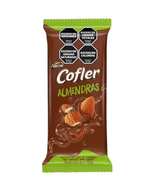 Chocolate Cofler con Leche y Almendras por 55 gramos