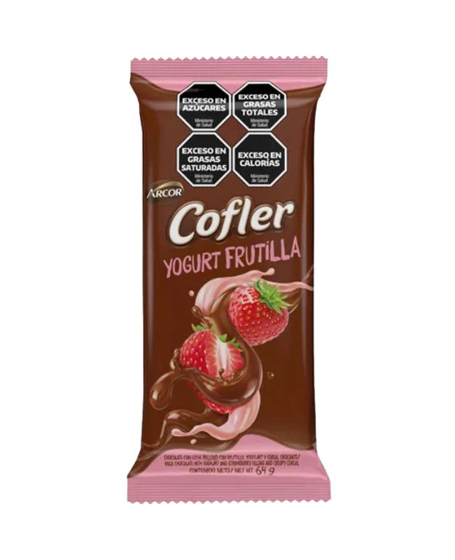 Chocolate Cofler Yogur y Frutilla por 64 gramos
