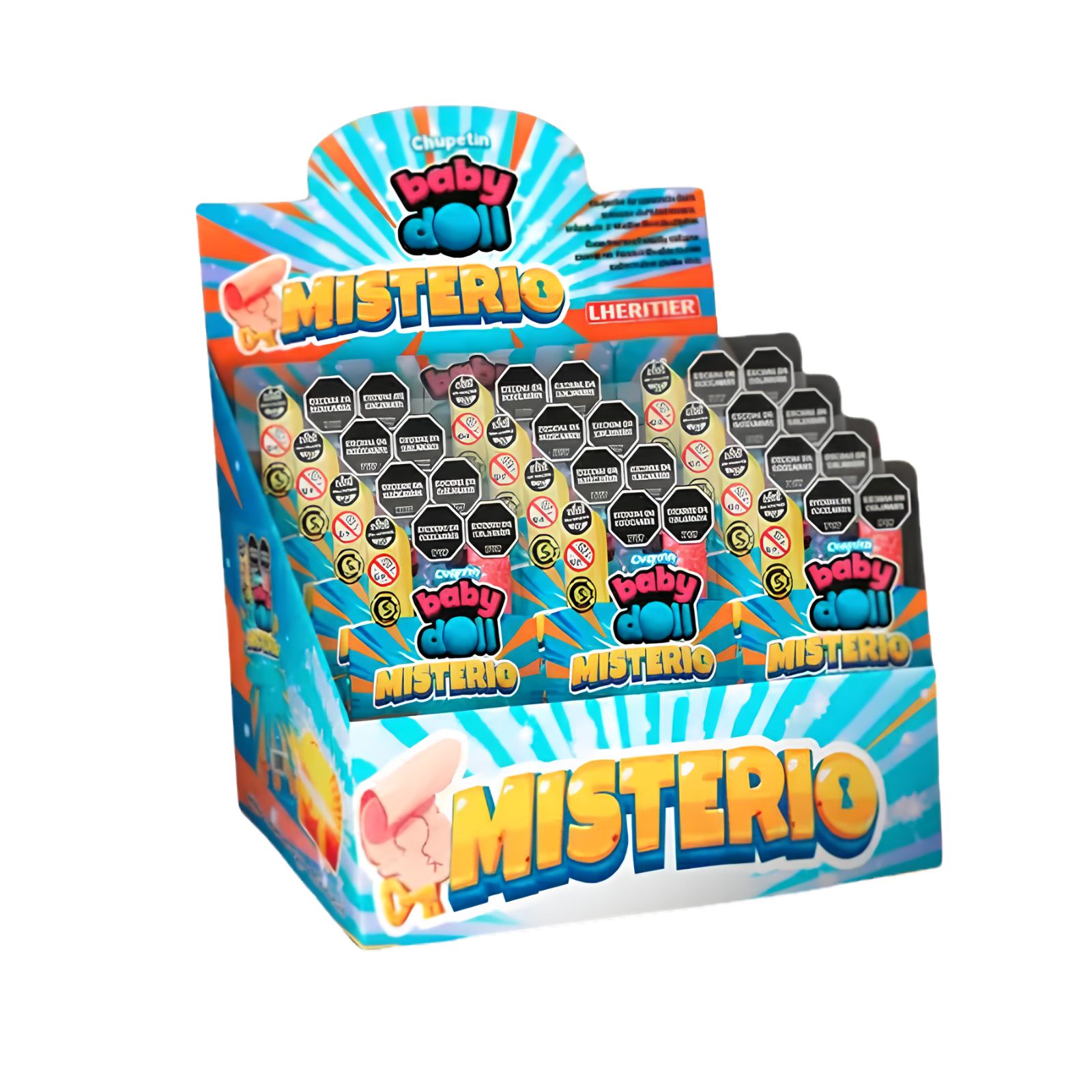 Chupetines Baby Doll Misterio por 12 bandejas de 3 unidades
