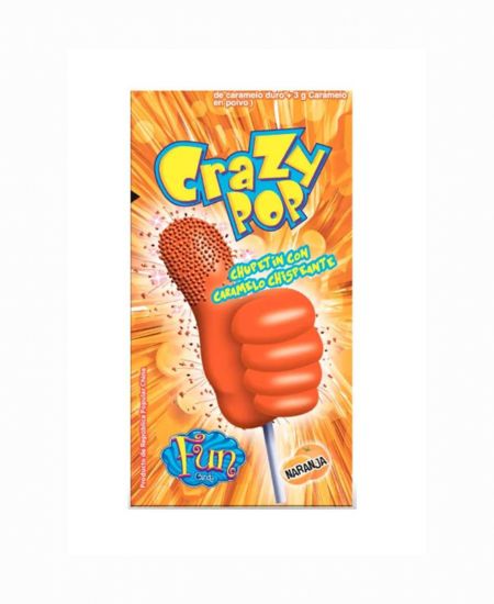 Chupetín Crazy Pop Naranja por 12 gramos