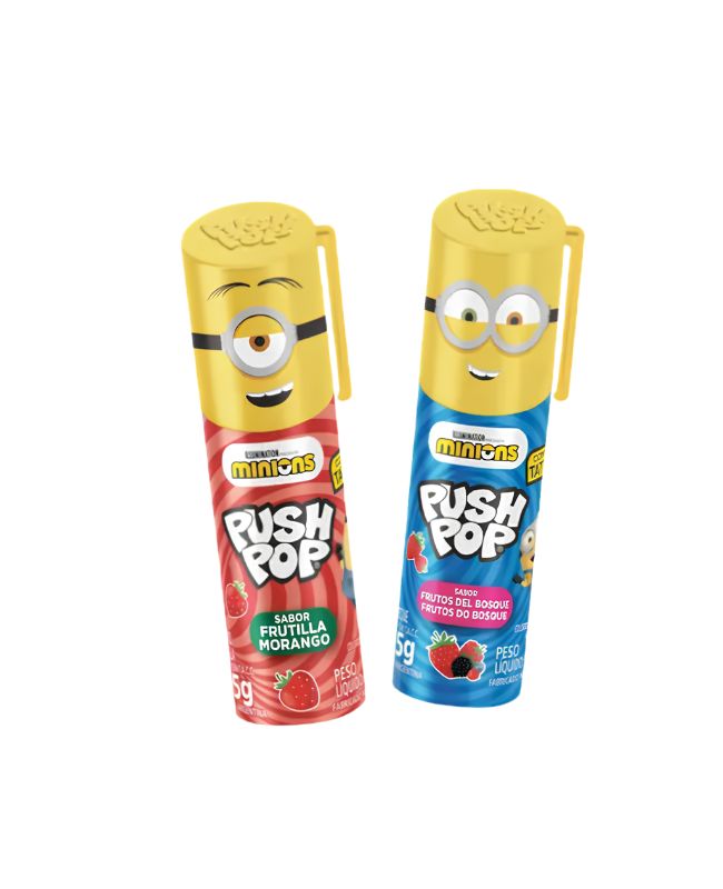 Chupetín Push Pop Minions por 14 gramos