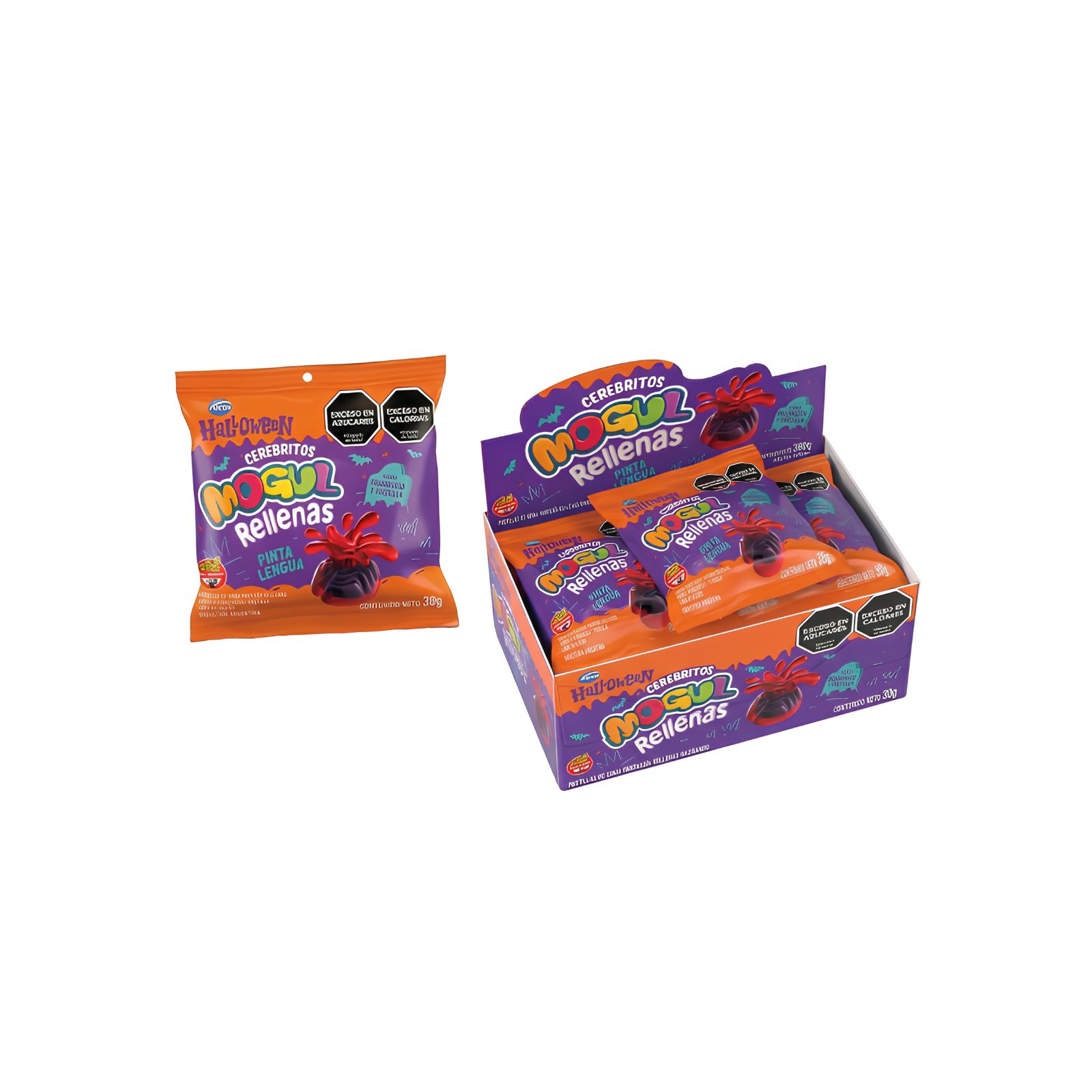 Gomitas Mogul Cerebritos Halloween por 12 unidades de 30 gramos