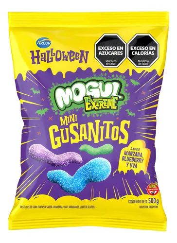 Gomitas Mogul Extreme Mini Gusanitos Halloween por 500 gramos