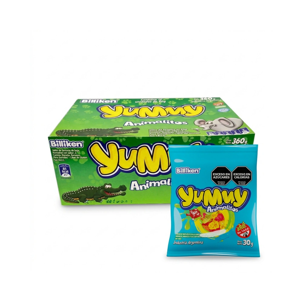 Gomitas Yummy Animalitos por 12 unidades de 30 gramos
