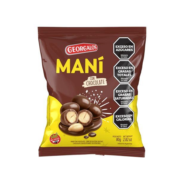 Maní con Chocolate Georgalos por 80 gramos