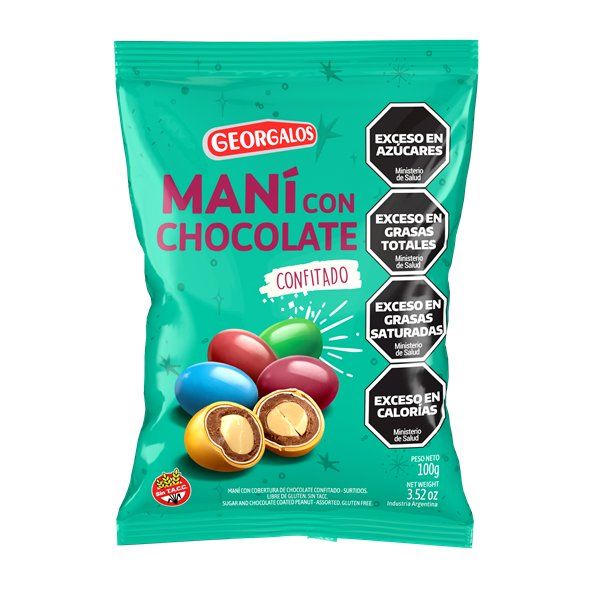 Maní Georgalos con Chocolate Confitado por 100 gramos