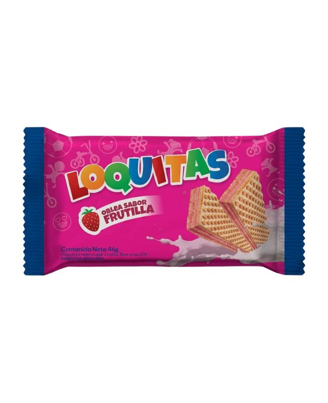 Oblea Loquitas Frutilla por 46 gramos