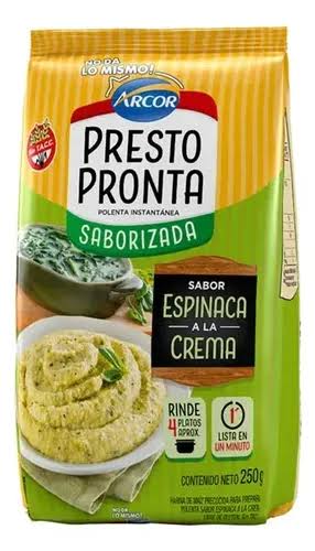 Prestopronta Espinaca y Crema por 250 gramos