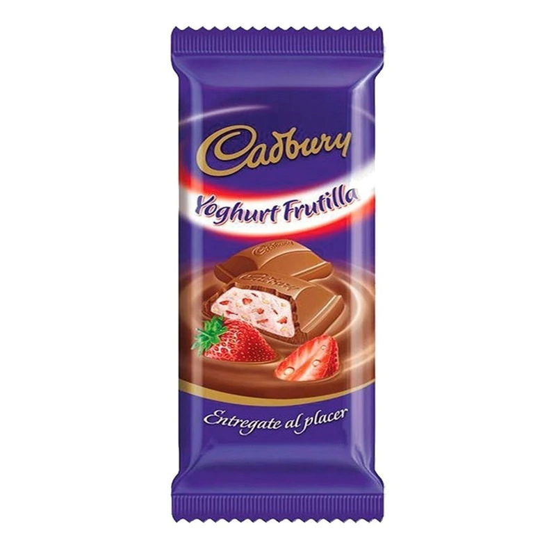 Tableta Cadbury Yogur y Frutilla por 162 gramos
