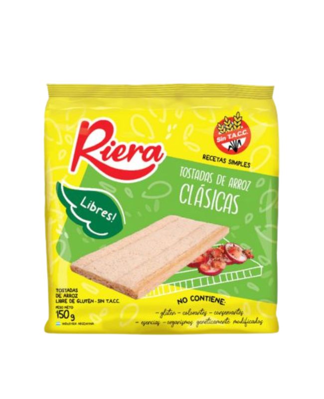 Tostadas Riera Arroz Clásicas Libres por 150 gramos