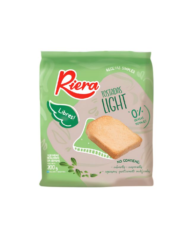 Tostadas Riera Light Libres por 200 gramos