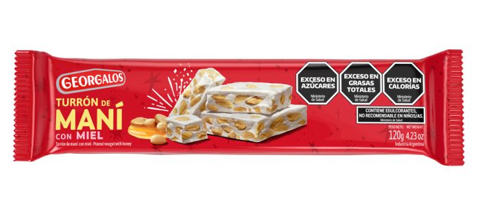 Turrón Georgalos de Maní con Miel por 120 gramos