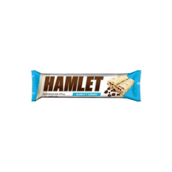 Tableta de Chocolate Hamlet Blanco y Cookies por 42 grs.