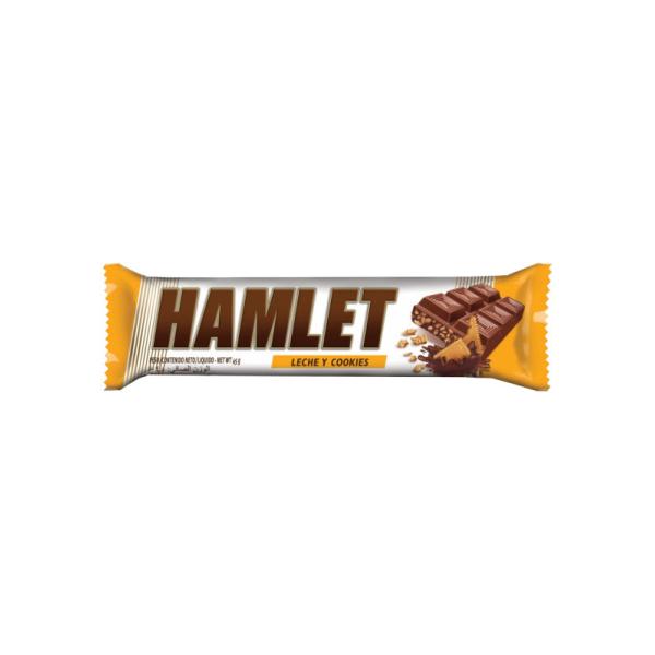 Tableta de Chocolate Hamlet Leche y Cookies por 45 grs.