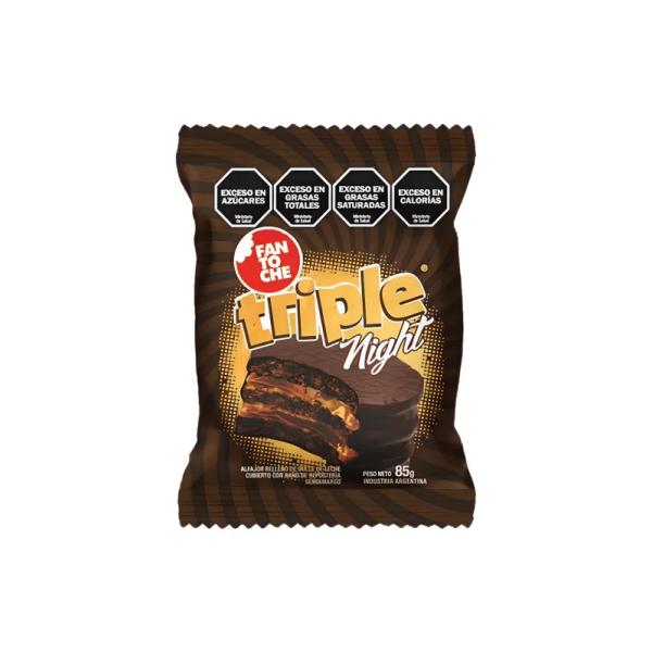 Alfajor Fantoche Triple Night por 85 grs.