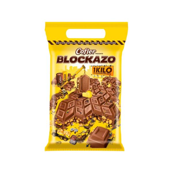 Cofler Block Chocolate con Leche con Maní por 1 kg.