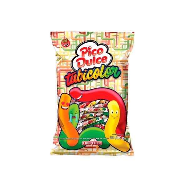 Caramelos Pico Dulce Tubicolor por 500 grs.