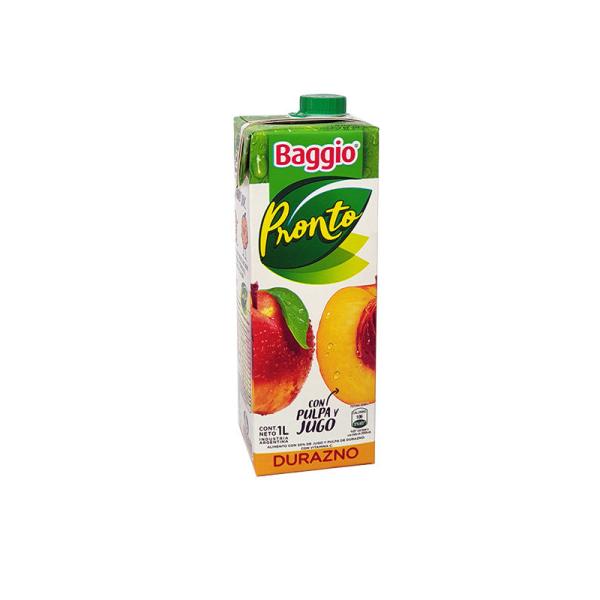Jugos Baggio Pronto Durazno por 1 lts.