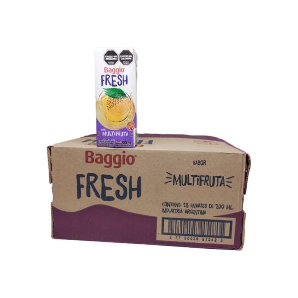 Jugo Baggio Sin Azúcar Multifruta por 18 unid. por 200 ml.