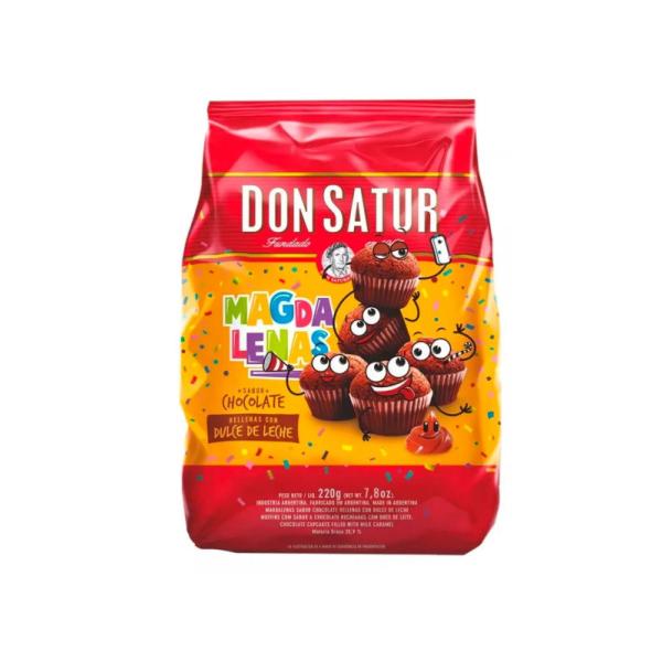 Magdalenas Don Satur Chocolate con Dulce de Leche por 220 grs.