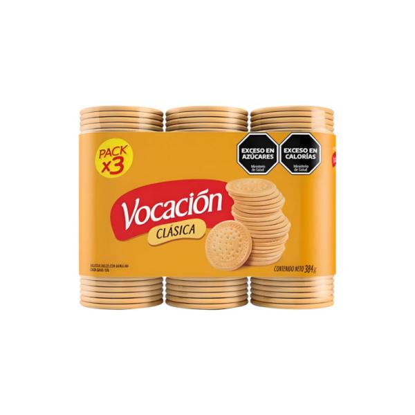 Galletas Vocación Clásicas Vainilla Pack 3 unid. por 128 grs.