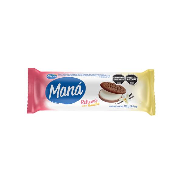 Galletas Maná Rellenas Vainilla por 152 grs.